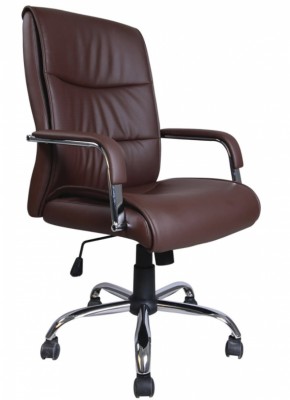 Кресло офисное BRABIX "Space EX-508" (экокожа, хром, коричневое) 531164 в Сысерти - sysert.mebel-74.com | фото