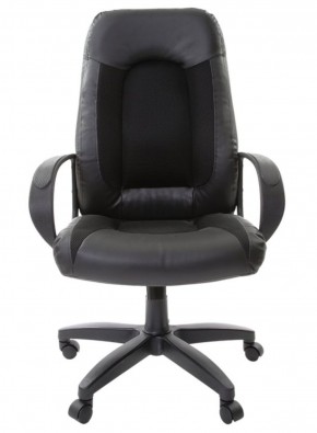 Кресло офисное BRABIX "Strike EX-525" (экокожа черная, ткань черная) 531381 в Сысерти - sysert.mebel-74.com | фото