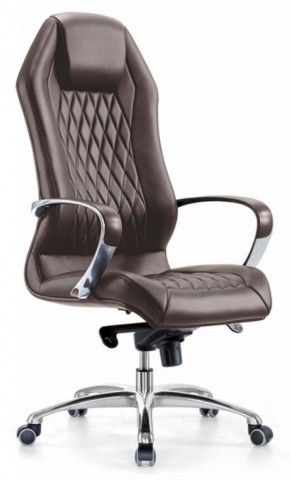 Кресло руководителя Бюрократ _AURA/BROWN коричневый в Сысерти - sysert.mebel-74.com | фото