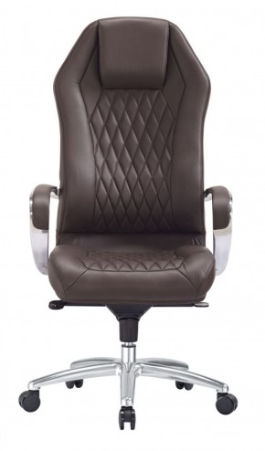 Кресло руководителя Бюрократ _AURA/BROWN коричневый в Сысерти - sysert.mebel-74.com | фото