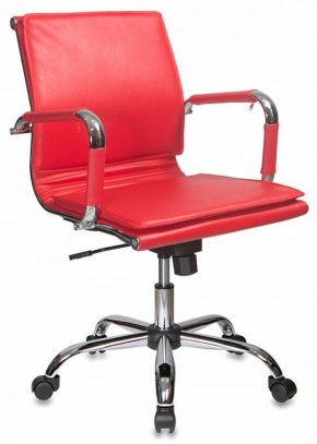 Кресло руководителя Бюрократ CH-993-LOW/RED красный в Сысерти - sysert.mebel-74.com | фото