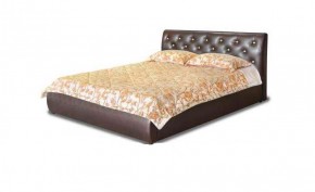 Кровать 1600 Флоренция в к/з "Классик 307 коричневый" (серия Норма) + основание + опоры в Сысерти - sysert.mebel-74.com | фото