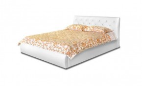 Кровать 1600 Флоренция в к/з "Классик 550 белый" (серия Норма) + основание + опоры в Сысерти - sysert.mebel-74.com | фото
