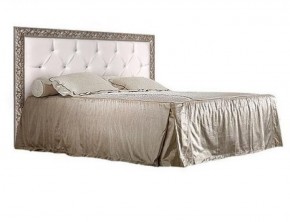 Кровать 2-х спальная (1,4 м) Тиффани штрих-лак/серебро с мягким изголовьем (ТФКР140-2) в Сысерти - sysert.mebel-74.com | фото