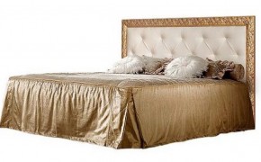 Кровать 2-х спальная (1,4 м) Тиффани штрих-лак/золото с мягким изголовьем (ТФКР140-2) в Сысерти - sysert.mebel-74.com | фото