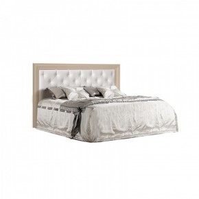 Кровать 2-х спальная (1,6 м) Амели штрих-лак  с мягким изголовьем (АМКР-2) в Сысерти - sysert.mebel-74.com | фото