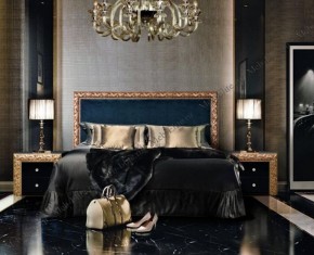 Кровать 2-х спальная (1,6 м) Тиффани Premium черная/золото с мягким элементом (Антрацит) с подъемным механизмомарт (ТФКР-3[3](П) в Сысерти - sysert.mebel-74.com | фото