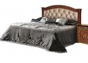 Кровать 2-х спальная с мягким изголовьем без изножья Карина-3 орех (К3КР-4[1]) в Сысерти - sysert.mebel-74.com | фото