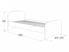 Кровать-4 одинарная (900*1900) в Сысерти - sysert.mebel-74.com | фото
