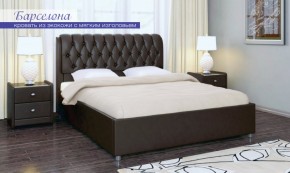 БЕЛИСТА Кровать 1600 с ПМ шоколад (экокожа) в Сысерти - sysert.mebel-74.com | фото
