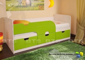 Кровать детская Минима Лего 1.86 (лиловый сад/дуб атланта) в Сысерти - sysert.mebel-74.com | фото