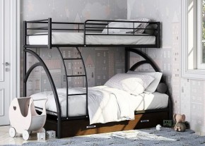 Кровать двухъярусная "Виньола-2 Я" с ящиком Черный/Венге в Сысерти - sysert.mebel-74.com | фото
