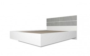 Кровать Ева 1600 (Белый Текстурный/Бетонный Камень) в Сысерти - sysert.mebel-74.com | фото