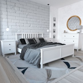 Кровать Ф-156.02 двухспальная 160х200 из массива сосны, цвет белый в Сысерти - sysert.mebel-74.com | фото