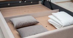 Кровать интерьерная Миа (1600) Купер 03/Кант Лайт 10 в Сысерти - sysert.mebel-74.com | фото