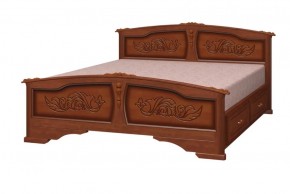ЕЛЕНА Кровать из массива 800 (Орех) с 2-мя ящиками в Сысерти - sysert.mebel-74.com | фото