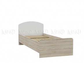 МАРТИНА Кровать 800 с настилом ЛДСП (Белый глянец/дуб сонома) в Сысерти - sysert.mebel-74.com | фото