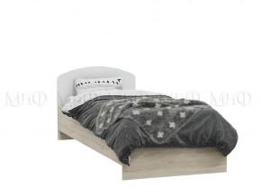 МАРТИНА Кровать 800 с настилом ЛДСП (Белый глянец/дуб сонома) в Сысерти - sysert.mebel-74.com | фото