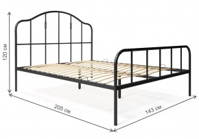 Кровать Милена 140х200 черная в Сысерти - sysert.mebel-74.com | фото