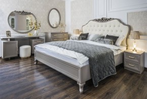 Кровать Мокко 1600 с мягким изголовьем + основание (серый камень) в Сысерти - sysert.mebel-74.com | фото