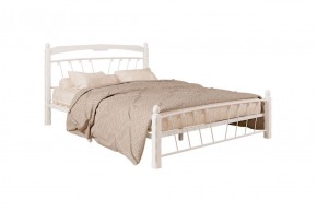 Кровать "Муза 1" КМД10  БЕЛАЯ (1600*2000) (ножки-белые) с коваными изделиями в Сысерти - sysert.mebel-74.com | фото