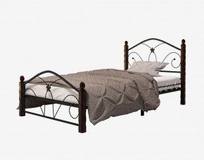 Кровать "Селена 1" Черная (900*2000) (ножки-шоколад) с коваными элементами в Сысерти - sysert.mebel-74.com | фото