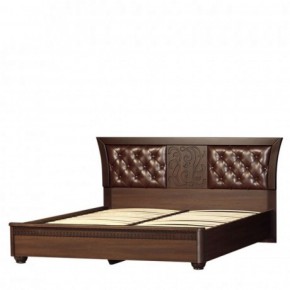 Кровать с мягким изголовьем №198 "Лючия" (1600) Дуб оксфорд в Сысерти - sysert.mebel-74.com | фото