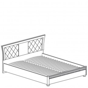 Кровать с мягким изголовьем №198 "Лючия" (1600) Дуб оксфорд серый в Сысерти - sysert.mebel-74.com | фото