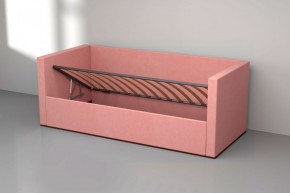 Кровать с ПМ (арт.030) (с/м 900*2000мм) (б/матр), ткань розовая в Сысерти - sysert.mebel-74.com | фото