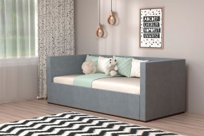 Кровать с ПМ (арт.030) (с/м 900*2000мм) (б/матр), ткань серый в Сысерти - sysert.mebel-74.com | фото