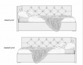 Кровать угловая Хлоя интерьерная +основание (80х200) в Сысерти - sysert.mebel-74.com | фото