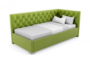 Кровать угловая Виола интерьерная +основание/ПМ/бельевое дно (120х200) 1 кат. ткани в Сысерти - sysert.mebel-74.com | фото