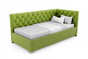 Кровать угловая Виола интерьерная +основание/ПМ/бельевое дно (80х200) 1 кат. ткани в Сысерти - sysert.mebel-74.com | фото