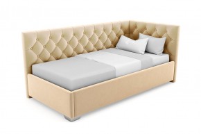 Кровать угловая Виола интерьерная +основание/ПМ/бельевое дно (80х200) в Сысерти - sysert.mebel-74.com | фото
