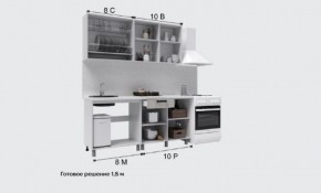 Кухня Кантри 1.6 Готовое решение столешница 26мм в Сысерти - sysert.mebel-74.com | фото