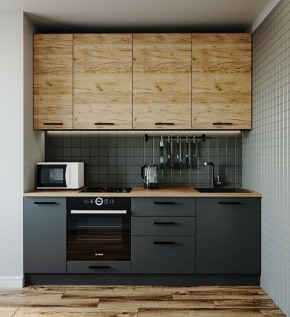 Кухонный гарнитур Дели 2200 (Стол. 26мм) в Сысерти - sysert.mebel-74.com | фото