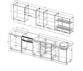 Кухонный гарнитур Графика 3000 (Стол. 26мм) в Сысерти - sysert.mebel-74.com | фото