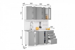 Кухонный гарнитур Кельн 1600 (софт пломбир) в Сысерти - sysert.mebel-74.com | фото