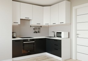 Кухонный гарнитур угловой Графика 2200х1600 (Стол. 38мм) в Сысерти - sysert.mebel-74.com | фото