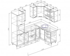 Кухонный гарнитур угловой Латте 2400х1600 (Стол. 26мм) в Сысерти - sysert.mebel-74.com | фото