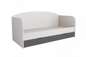 ЛАВИС ДКД 2000.1 Кровать с ящиками 900 (белый/графит софт) в Сысерти - sysert.mebel-74.com | фото