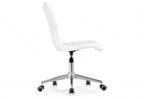 Офисное кресло Квадро экокожа белая / хром в Сысерти - sysert.mebel-74.com | фото