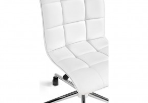 Офисное кресло Квадро экокожа белая / хром в Сысерти - sysert.mebel-74.com | фото