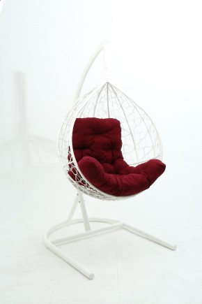 Подвесное кресло Бароло (белый/бордо) в Сысерти - sysert.mebel-74.com | фото