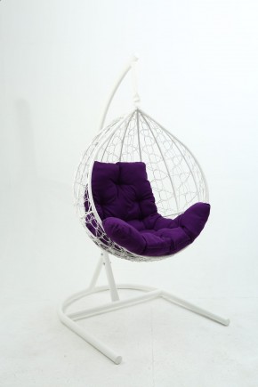 Подвесное кресло Бароло (белый/фиолетовый) в Сысерти - sysert.mebel-74.com | фото