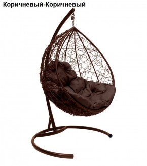 Подвесное кресло КОКОН "КАПЛЯ" ротанг (каркас коричневый) в Сысерти - sysert.mebel-74.com | фото