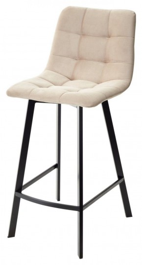 Полубарный стул CHILLI-QB SQUARE бежевый #5, велюр / черный каркас (H=66cm) М-City в Сысерти - sysert.mebel-74.com | фото