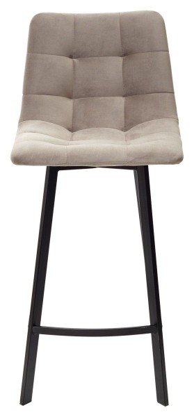 Полубарный стул CHILLI-QB SQUARE латте #25, велюр / черный каркас (H=66cm) М-City в Сысерти - sysert.mebel-74.com | фото
