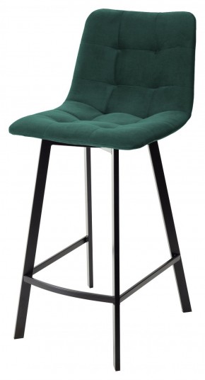 Полубарный стул CHILLI-QB SQUARE зеленый #19, велюр / черный каркас (H=66cm) М-City в Сысерти - sysert.mebel-74.com | фото