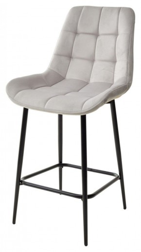 Полубарный стул ХОФМАН, цвет H-09 Светло-серый, велюр / черный каркас H=63cm М-City в Сысерти - sysert.mebel-74.com | фото